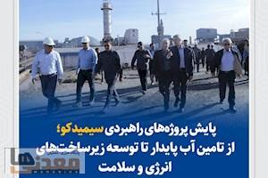 پایش پروژه‌های راهبردی سیمیدکو؛ از تامین آب پایدار تا توسعه زیرساخت‌های انرژی و سلامت